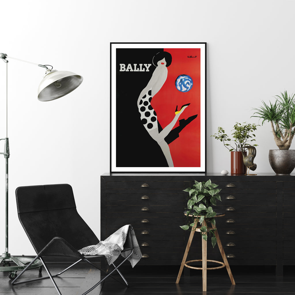 70cmx100cm-fashion-bally-black-frame-canvas-wall-art