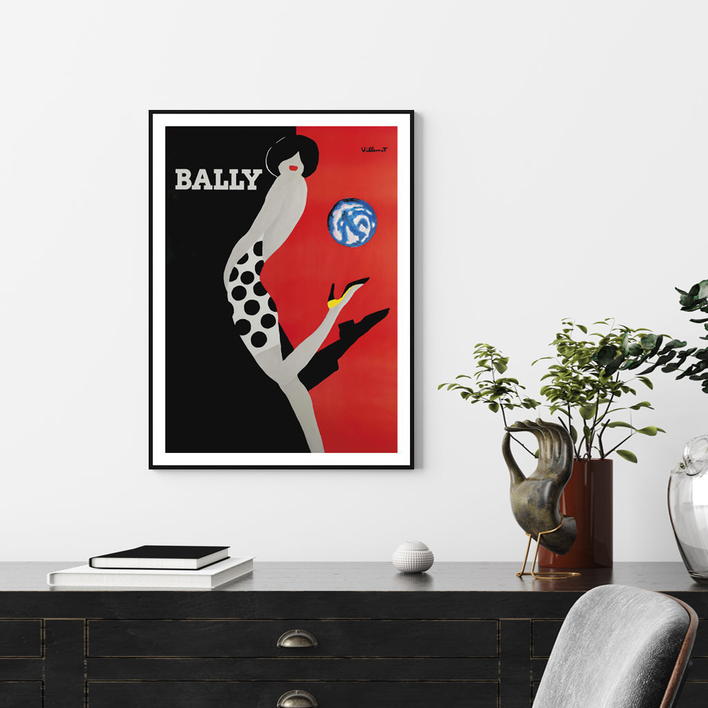 70cmx100cm-fashion-bally-black-frame-canvas-wall-art