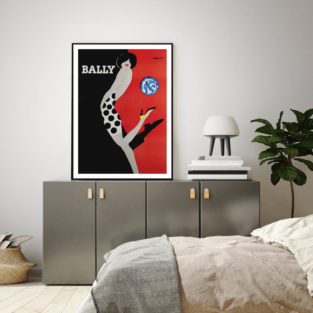 70cmx100cm-fashion-bally-black-frame-canvas-wall-art