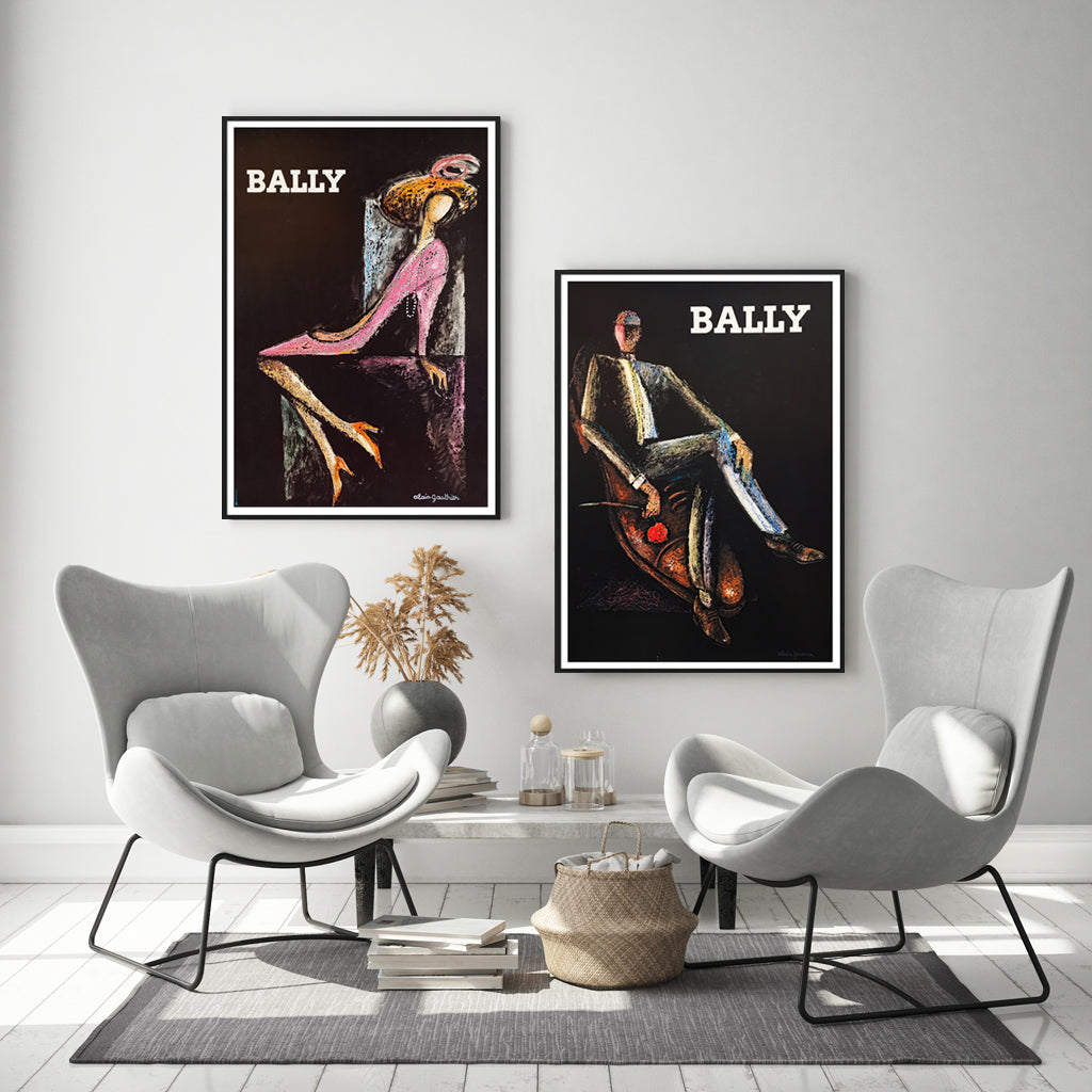 40cmx60cm-bally-man-woman-2-sets-black-frame-canvas-wall-art