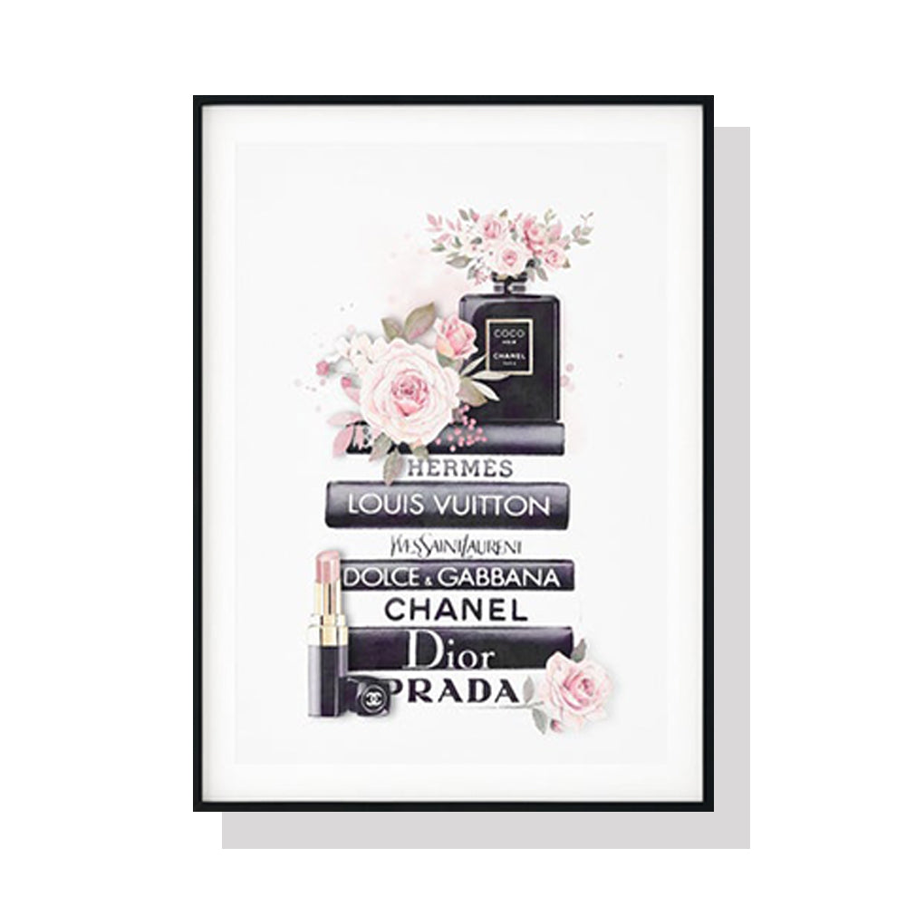 70cmx100cm-fashion-book-black-frame-canvas-wall-art www.mallsonline.com.au