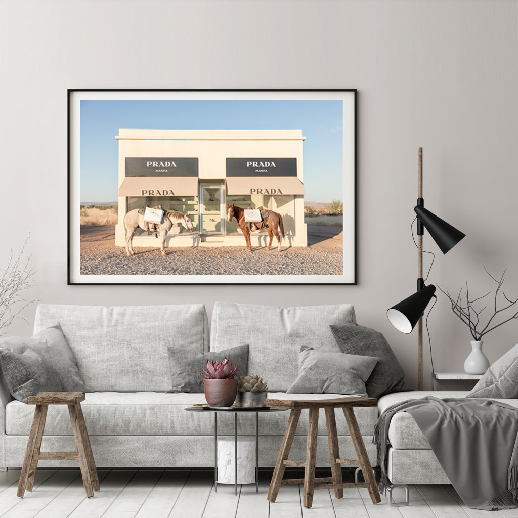 70cmx100cm-horses-fashion-black-frame-canvas-wall-art www.mallsonline.com.au