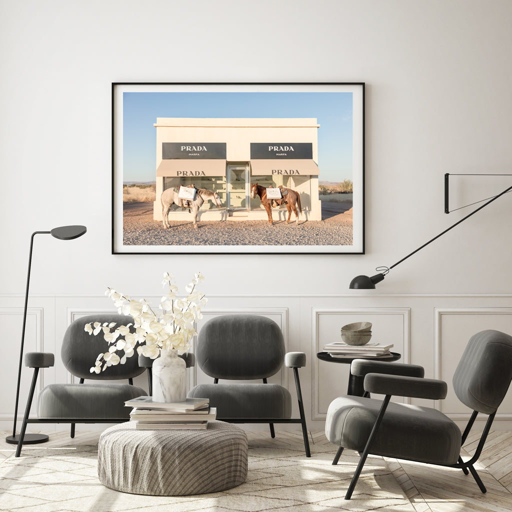 70cmx100cm-horses-fashion-black-frame-canvas-wall-art www.mallsonline.com.au