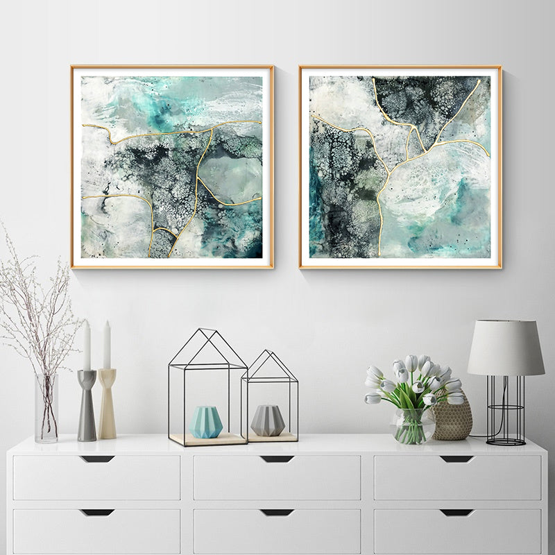 60cmx60cm-marbled-green-2-sets-gold-frame-canvas-wall-art at www.mallsonline.com.au