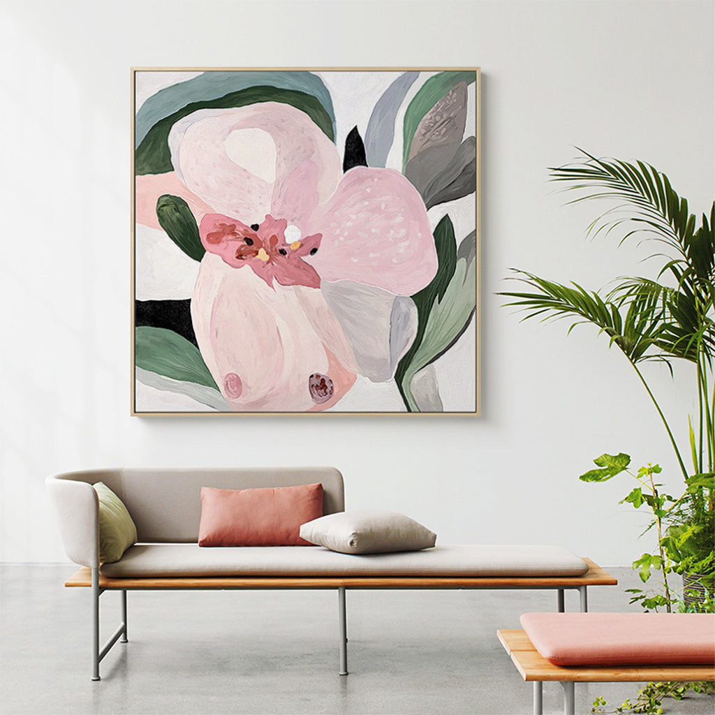 60cmx60cm-floral-hand-painting-style-wood-frame-canvas-wall-art at www.mallsonline.com.au