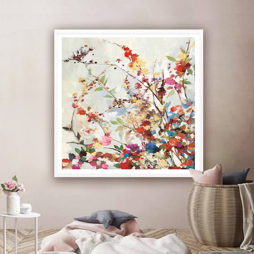 50cmx50cm-coming-spring-square-size-white-frame-canvas-wall-art