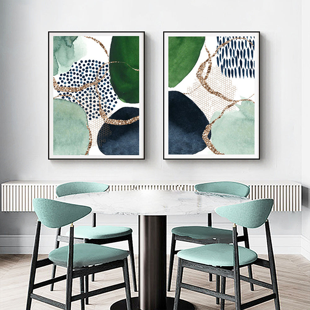 40cmx60cm-abstract-green-and-navy-2-sets-black-frame-canvas-wall-art