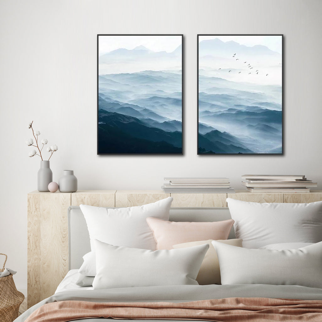 40cmx60cm-blue-mountains-2-sets-black-frame-canvas-wall-art at www.mallsonline.com.au