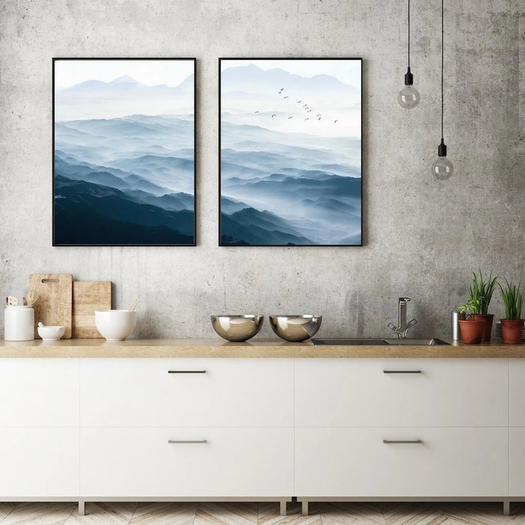 40cmx60cm-blue-mountains-2-sets-black-frame-canvas-wall-art at www.mallsonline.com.au