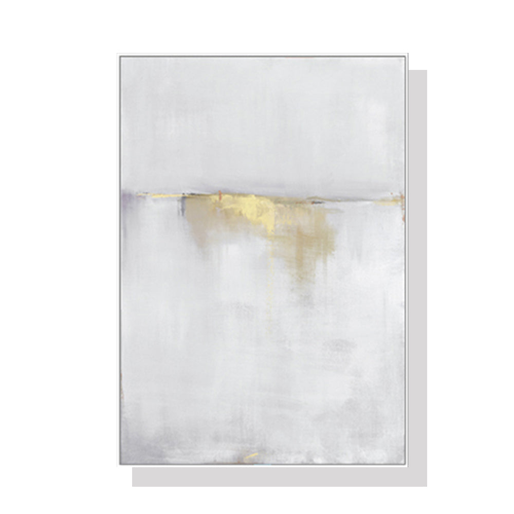 60cmx90cm-abstract-gold-white-single-ii-white-frame-canvas-wall-art at www.mallsonline.com.au