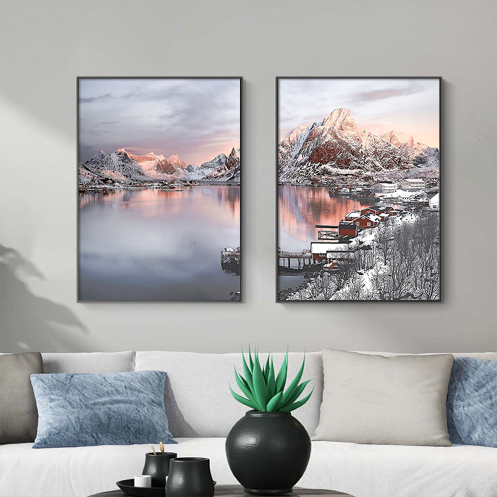 40cmx60cm-nordic-norway-2-sets-black-frame-canvas-wall-art