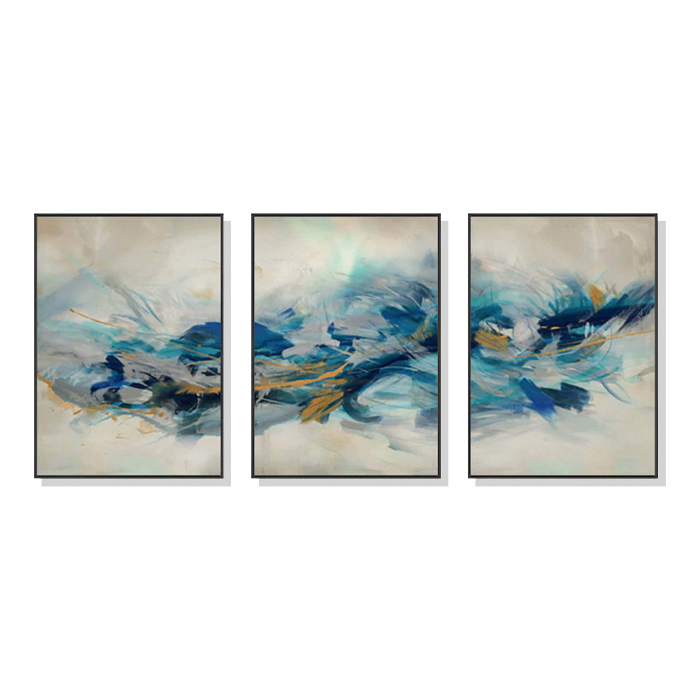 Wall Art 40cmx60cm The Universal 3 Sets Black Frame Canvas