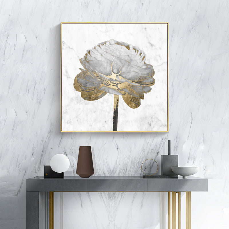 50cmx50cm-gold-and-white-blossom-on-white-2-sets-gold-frame-canvas-wall-art