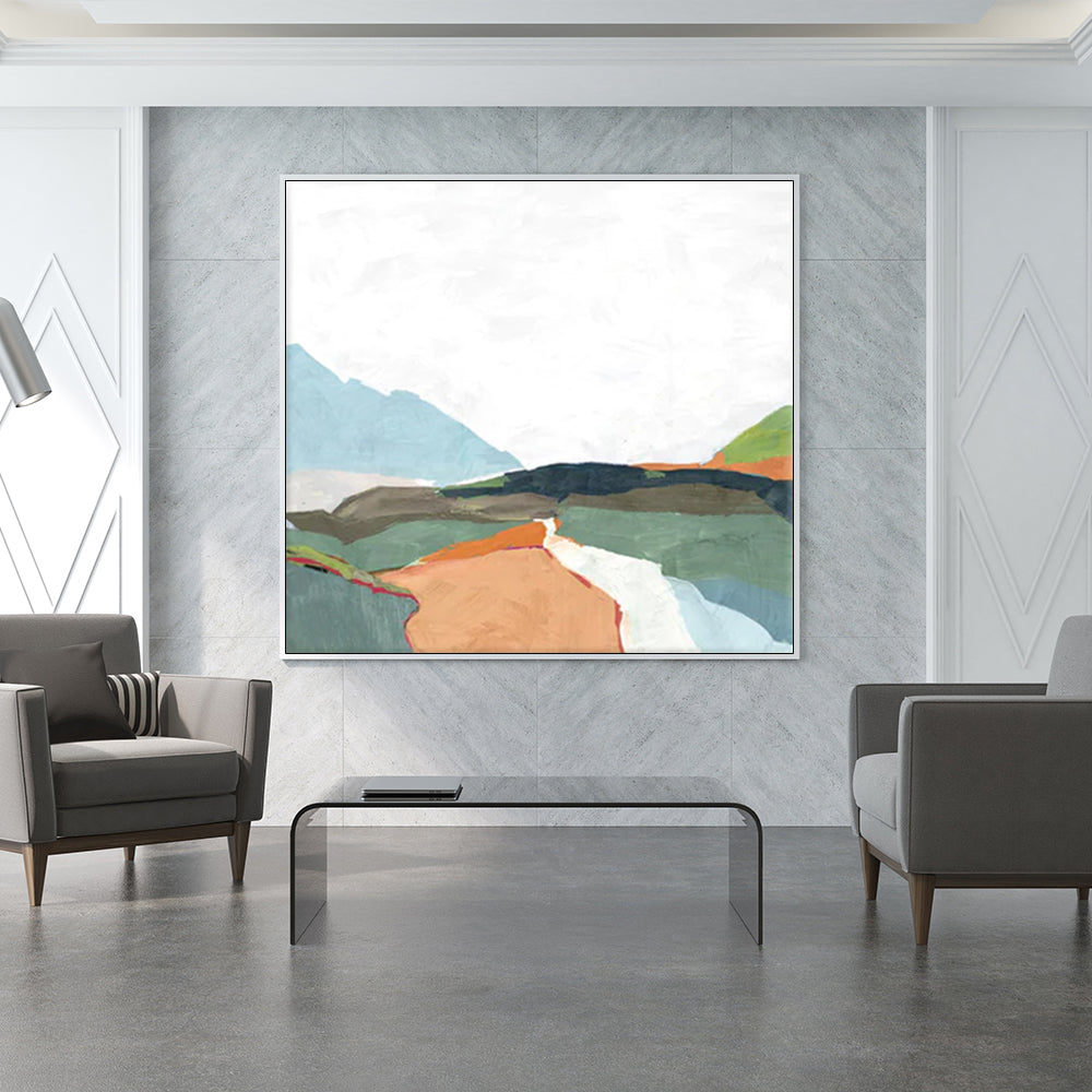 Wall Art 60cmx60cm Morning White Frame Canvas