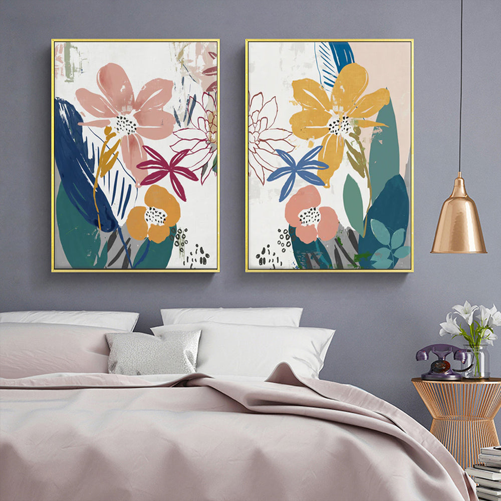 50cmx70cm-summer-smile-2-sets-gold-frame-canvas-wall-art at www.mallsonline.com.au