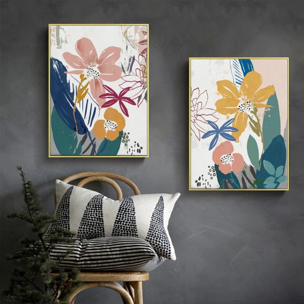 50cmx70cm-summer-smile-2-sets-gold-frame-canvas-wall-art at www.mallsonline.com.au