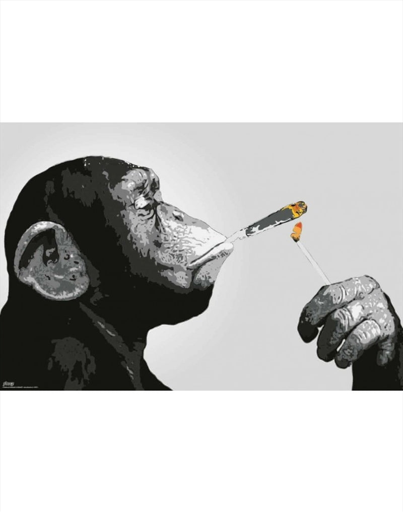 Steez Smoking Chimp Poster