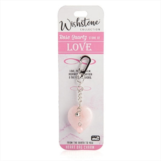 rose-quartz-heart-bag-charm at www.mallsonline.com.au