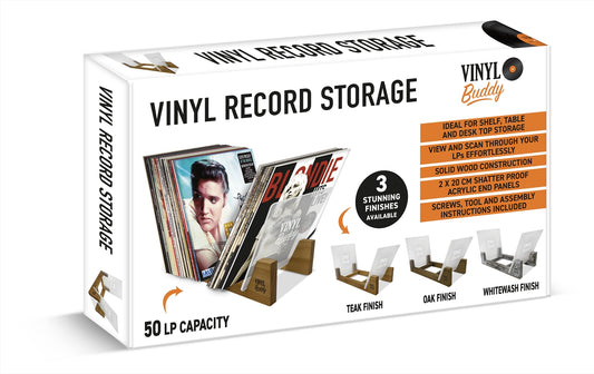 Vinyl Album Desk Rack Teak