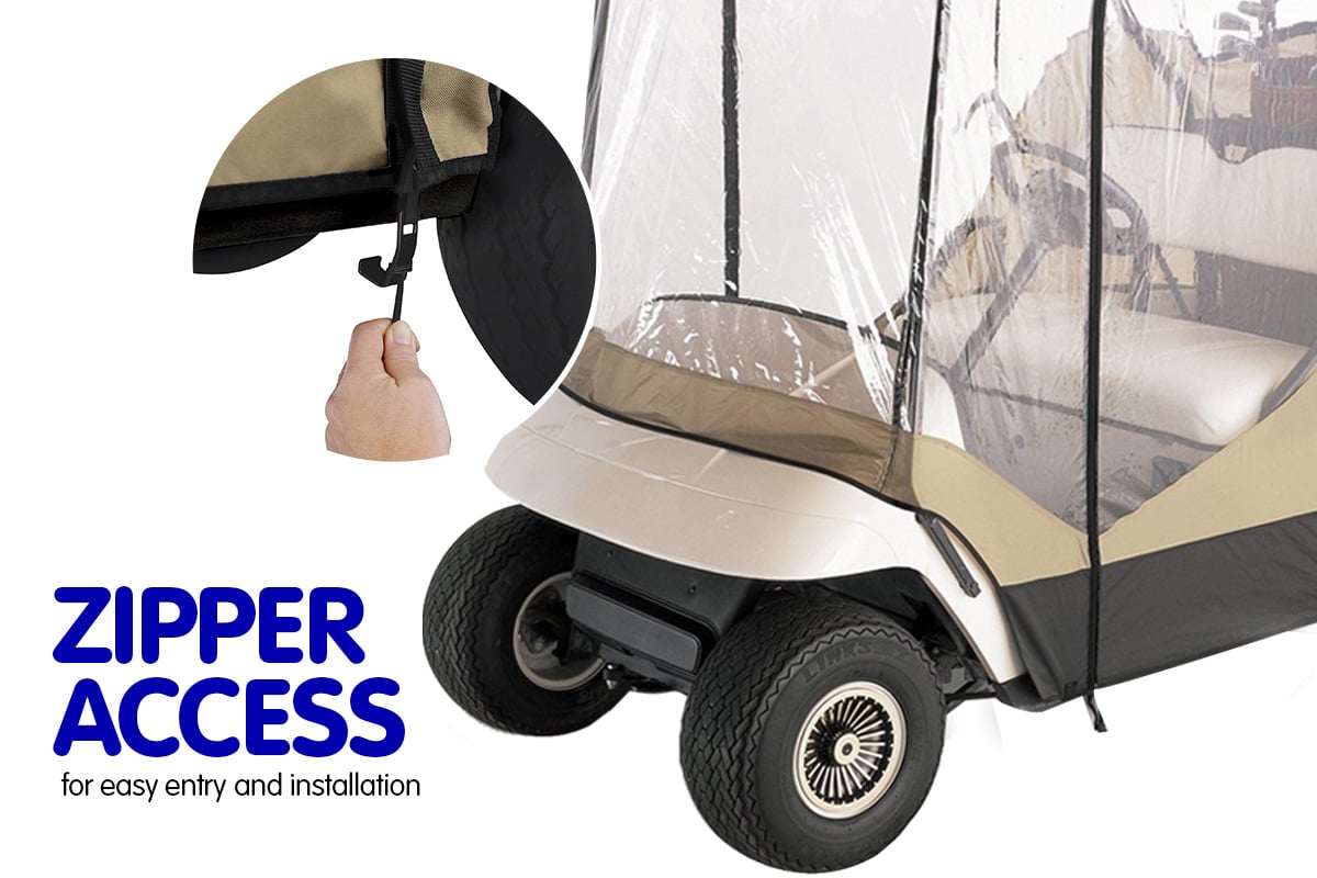 samson-2-seater-golf-cart-enclosure-waterproof-cover-buggy at www.mallsonline.com.au