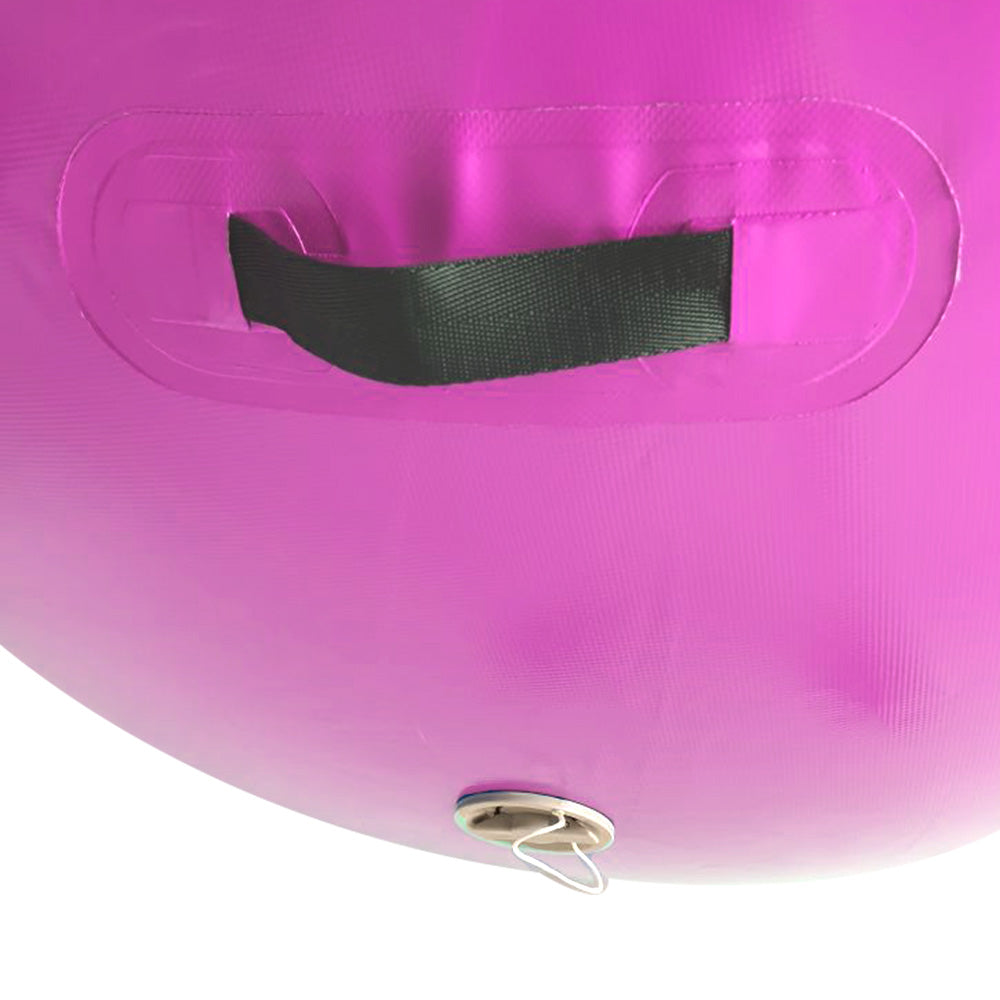Powertrain Sports Inflatable Gymnastics Air Barrel Exercise Roller 120 x 75cm - Pink