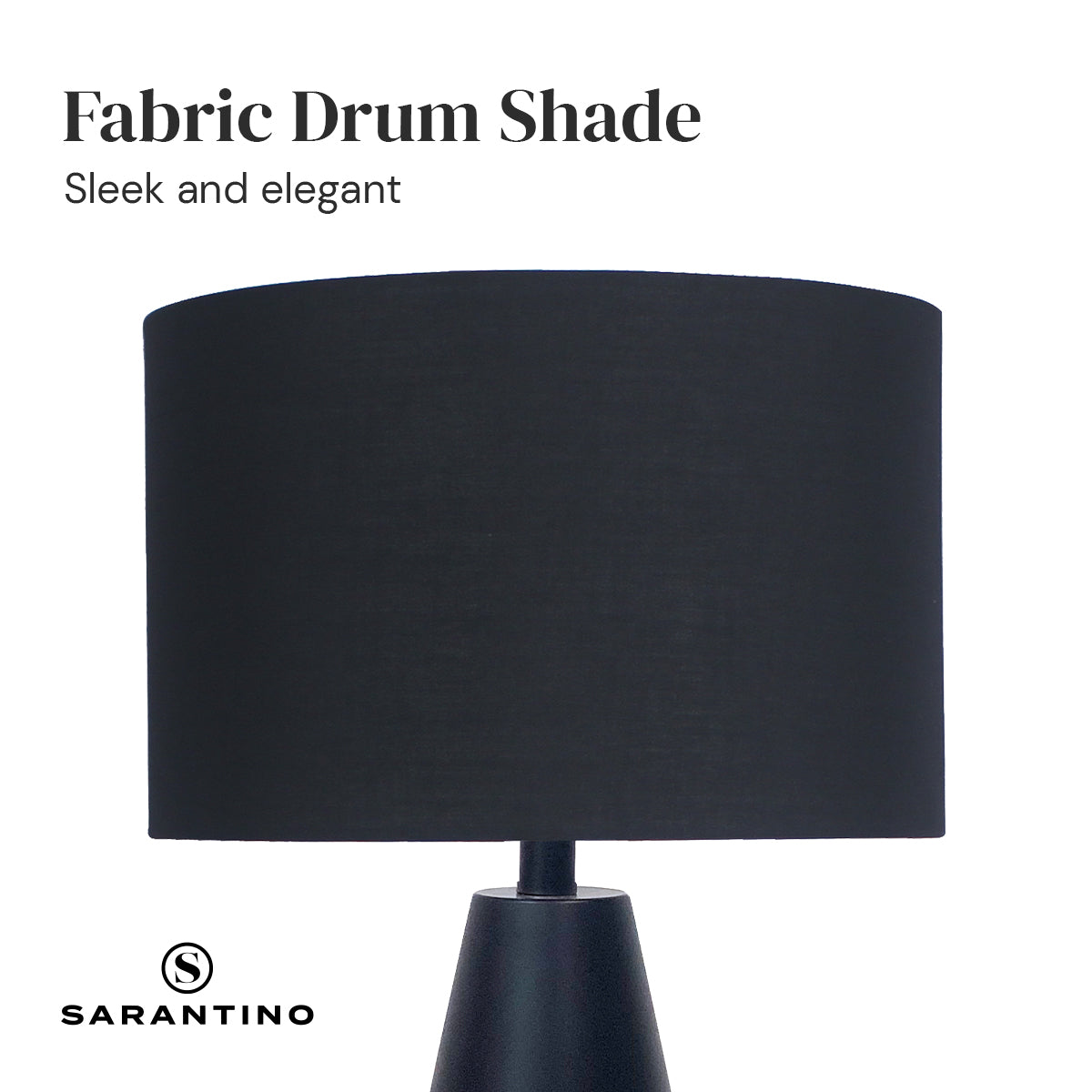 Sarantino Metal Table Lamp in Black and Gold