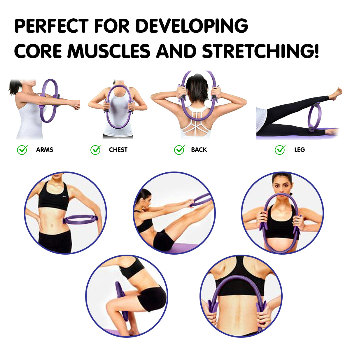 powertrain-pilates-ring-band-yoga-home-workout-exercise-band-purple www.mallsonline.com.au