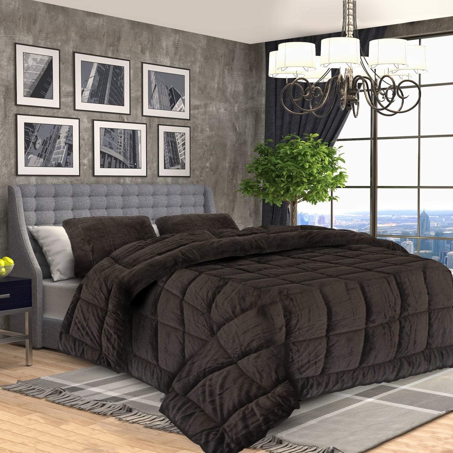 laura-hill-600gsm-faux-mink-comforter-quilt-duvet-doona-queen at www.mallsonline.com.au