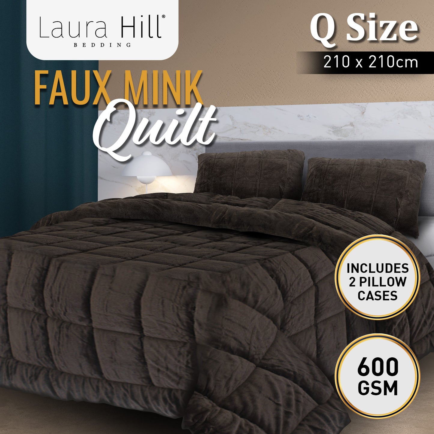 laura-hill-600gsm-faux-mink-comforter-quilt-duvet-doona-queen at www.mallsonline.com.au