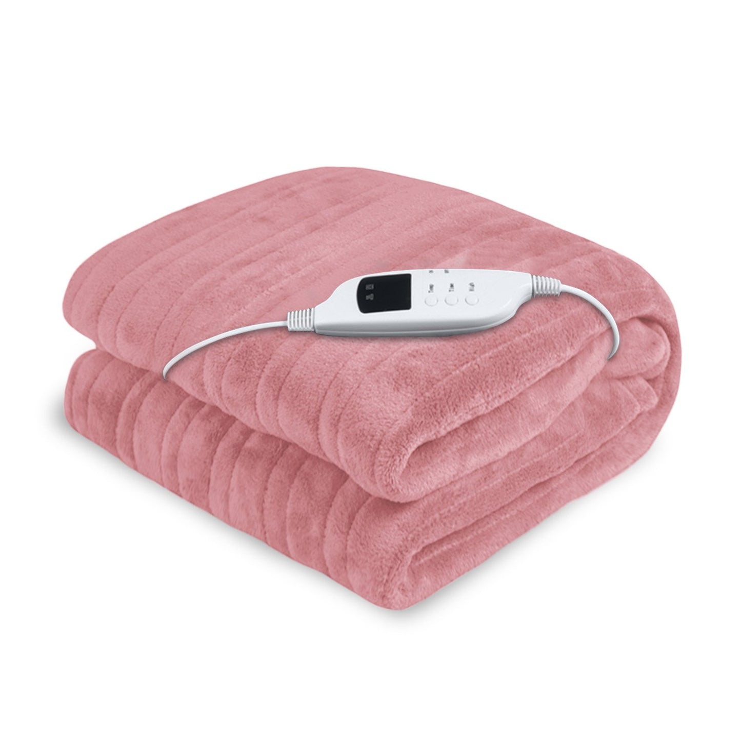 laura-hill-heated-electric-blanket-throw-rug-coral-warm-fleece-pink at www.mallsonline.com.au