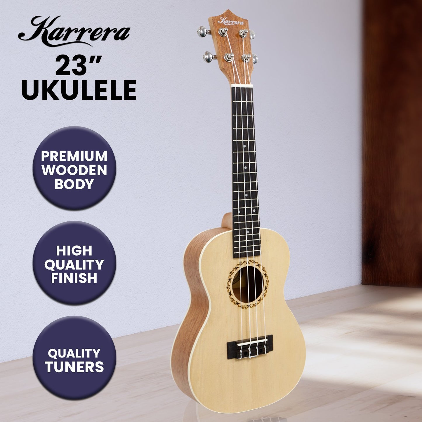 karrera-23in-ukulele-natural at www.mallsonline.com.au