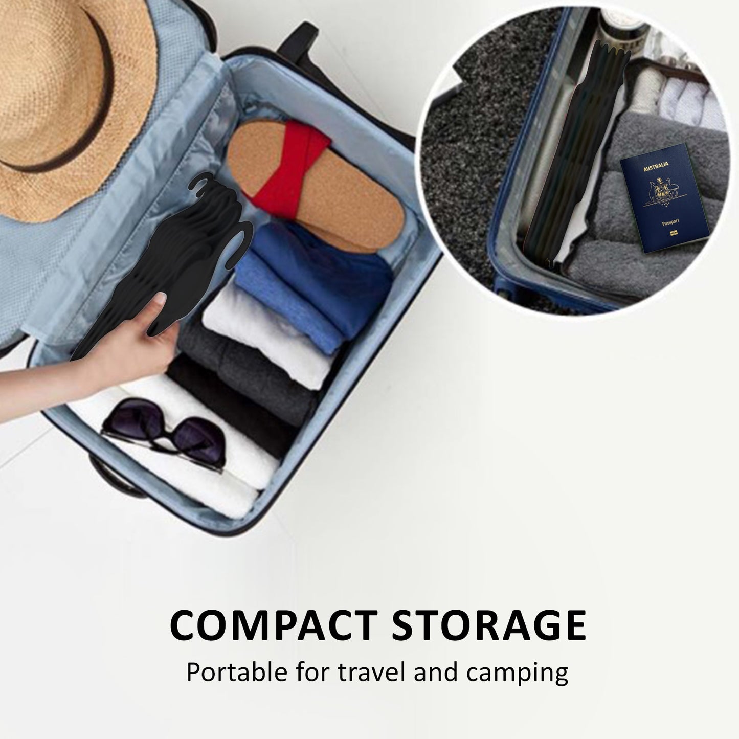 wing-50-set-black-plus-hanger-multiple-clothes-rack-organizer-foldable www.mallsonline.com.au
