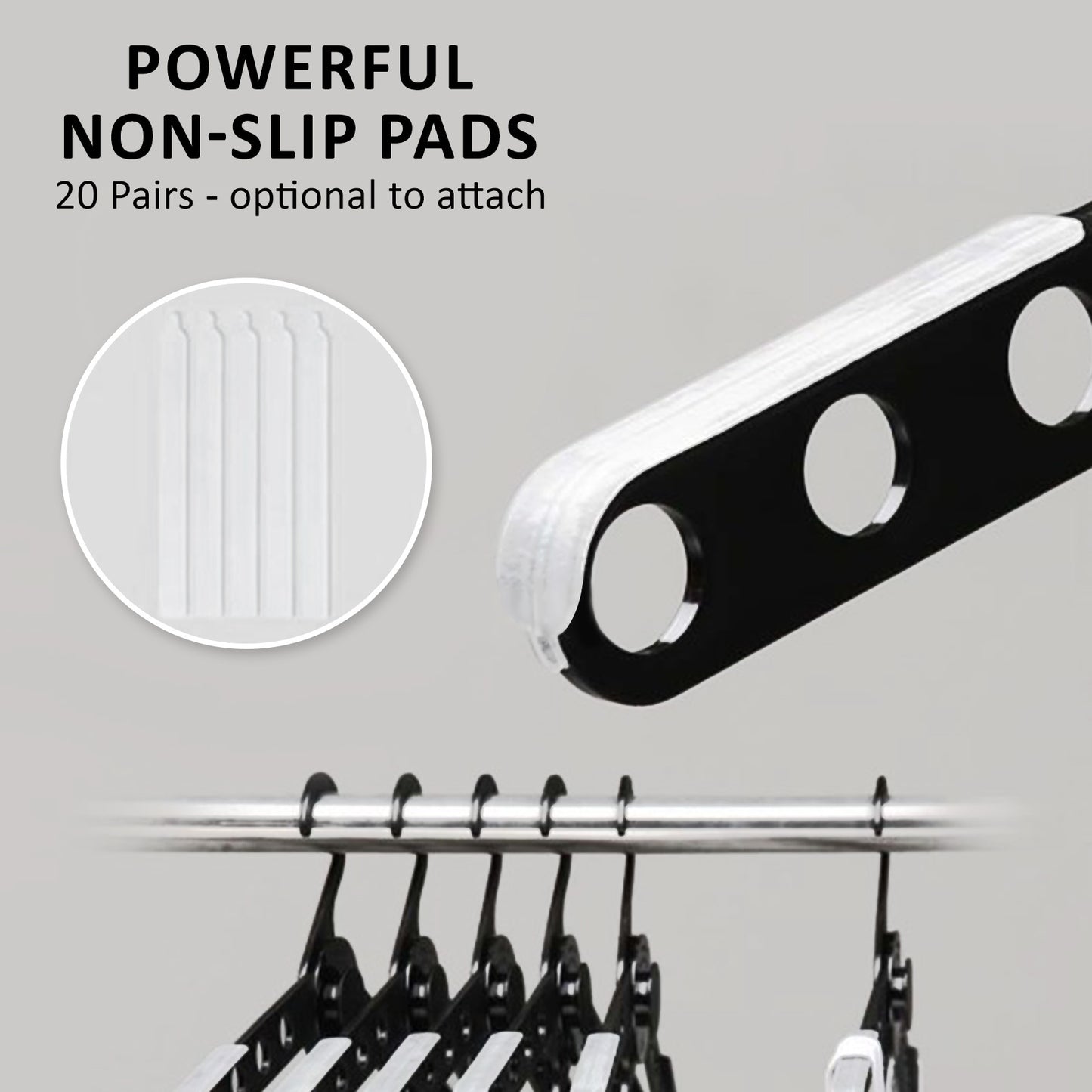 wing-50-set-black-plus-hanger-multiple-clothes-rack-organizer-foldable www.mallsonline.com.au