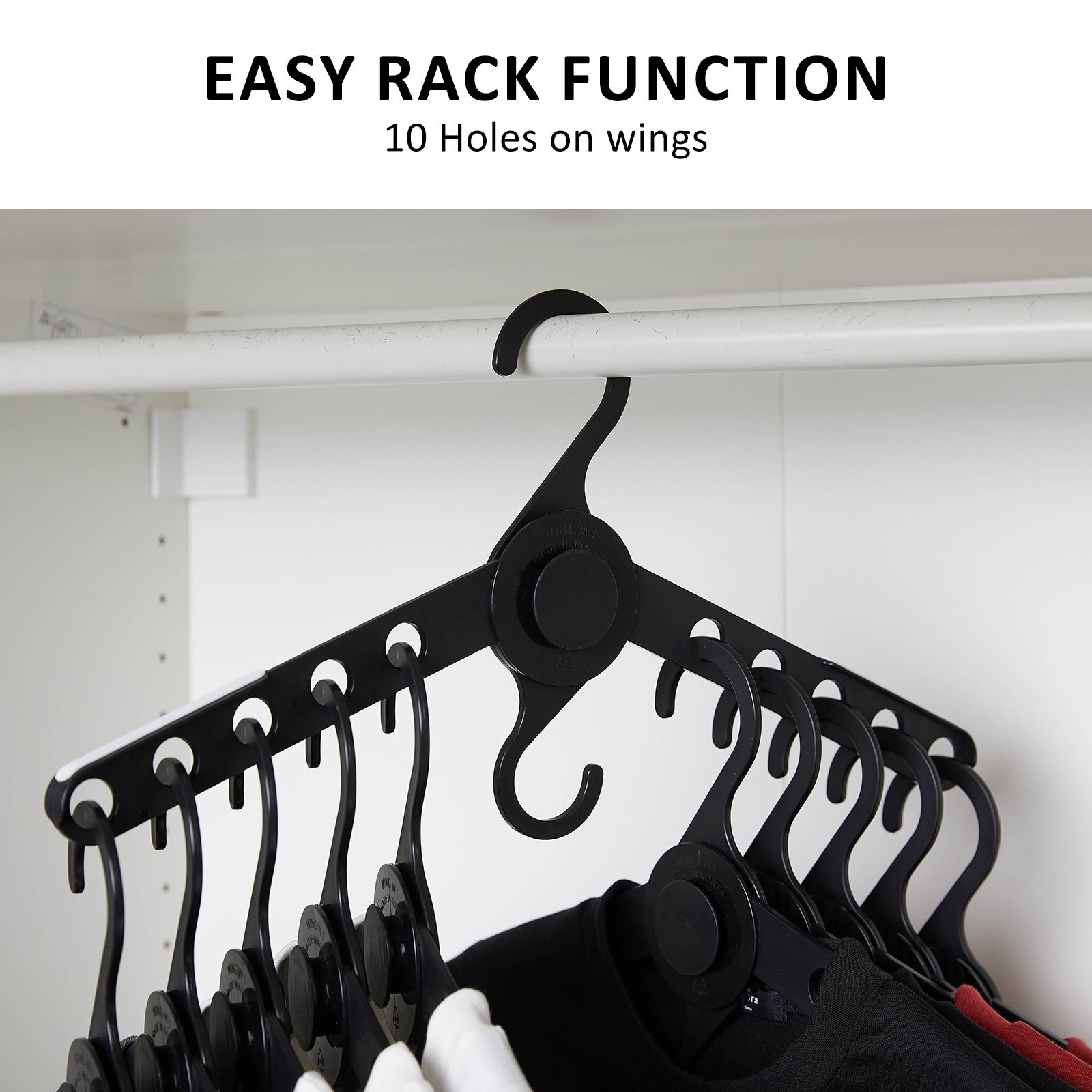 wing-50-set-black-plus-hanger-multiple-clothes-rack-organizer-foldable www.mallsonline.com.au