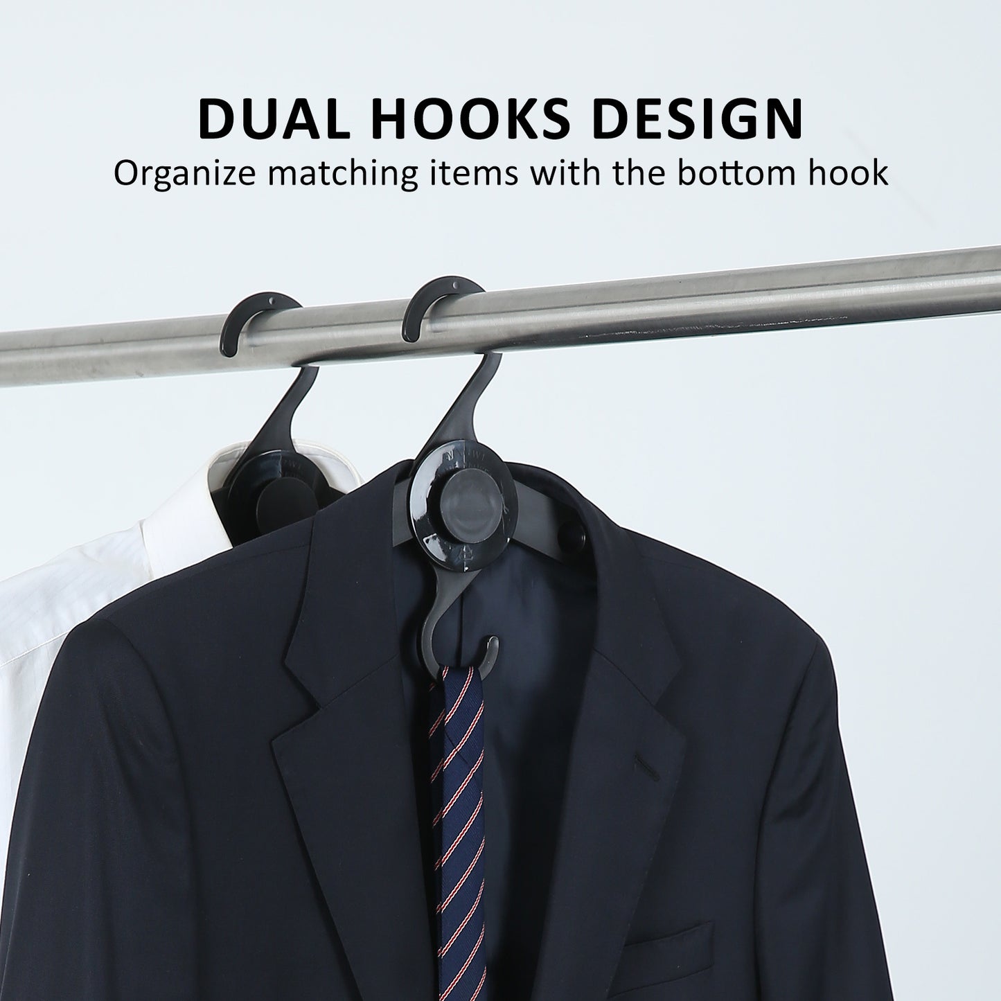 wing-50-set-black-plus-hanger-multiple-clothes-rack-organizer-foldable www.mallsonline.com.au