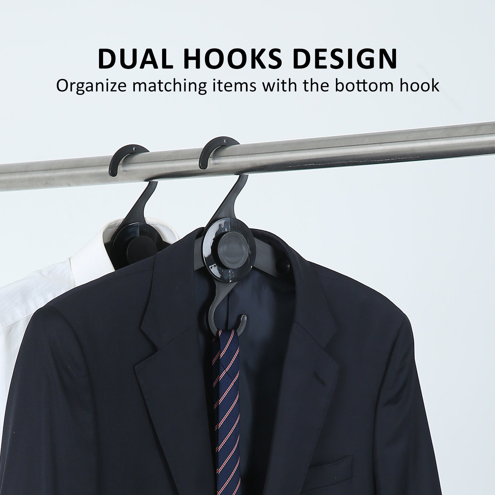 wing-50-set-black-plus-hanger-multiple-clothes-rack-organizer-foldable www.mallsonline.com.au