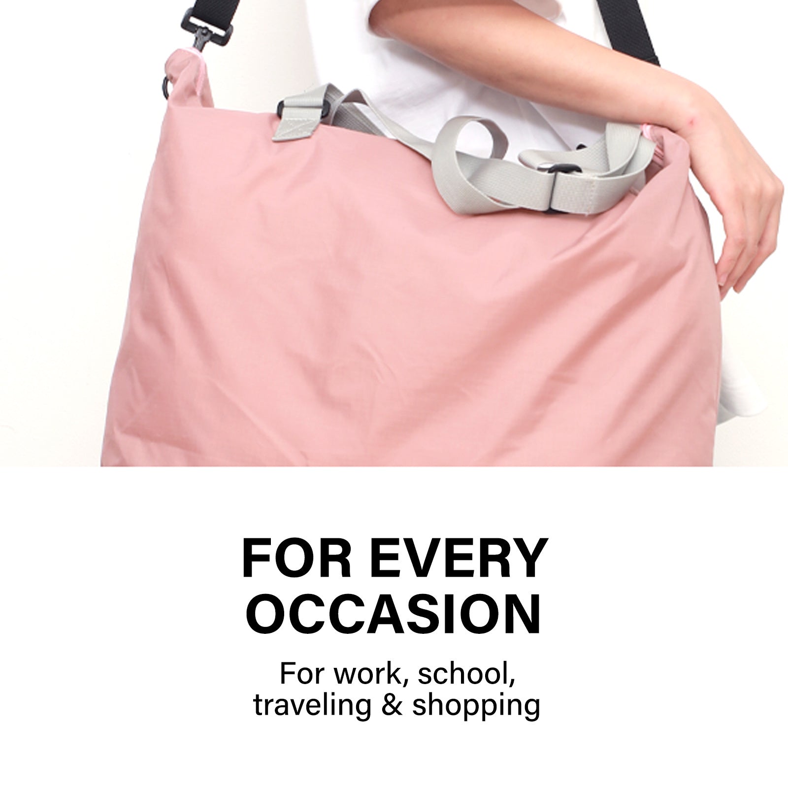 koele-pink-shopper-bag-tote-bag-foldable-travel-laptop-grocery-ko-dual at www.mallsonline.com.au