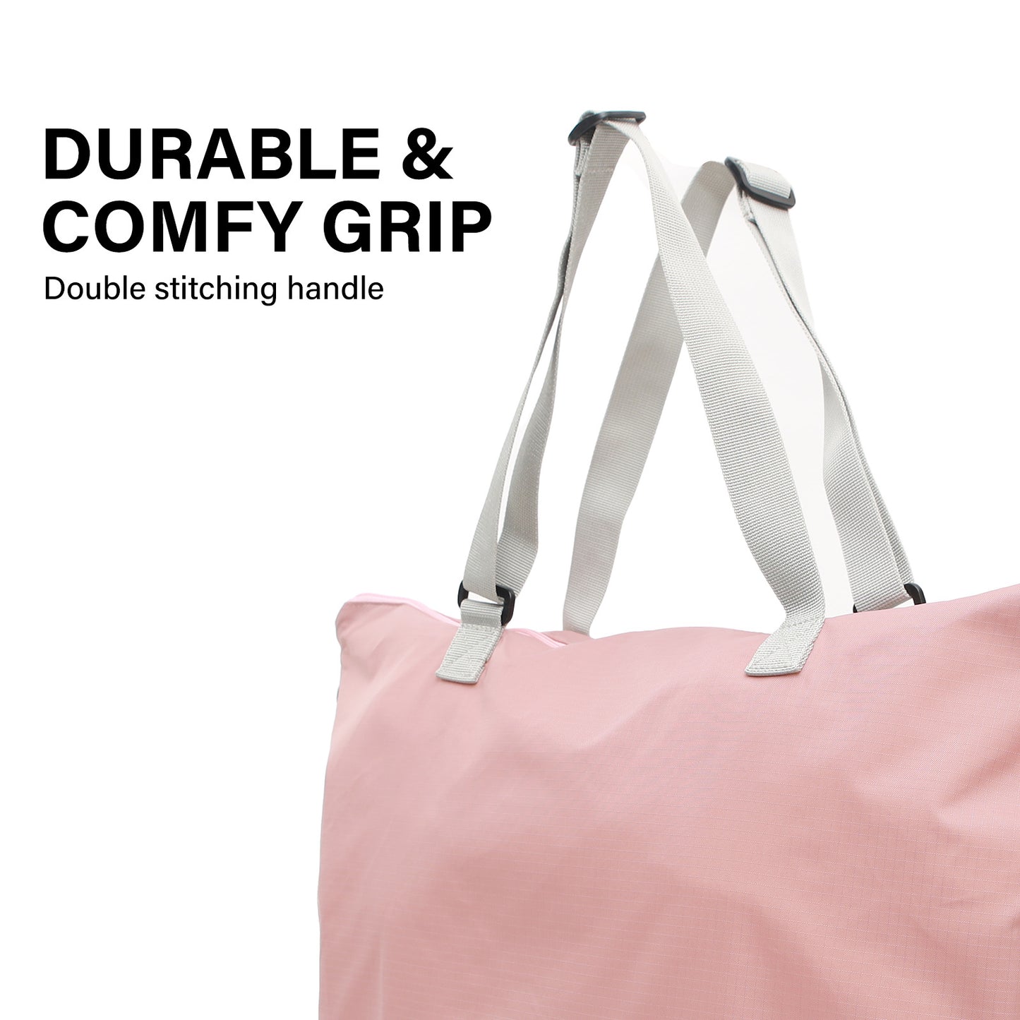 koele-pink-shopper-bag-tote-bag-foldable-travel-laptop-grocery-ko-dual at www.mallsonline.com.au