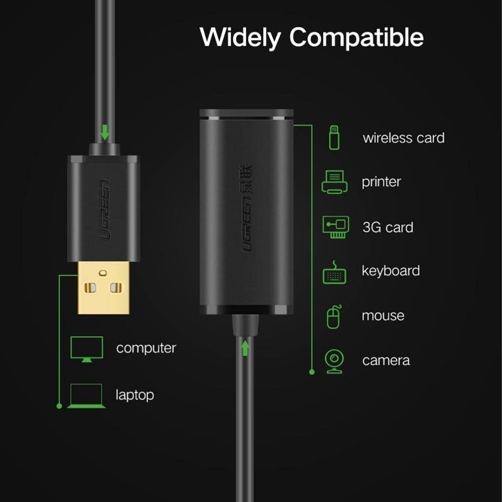 ugreen-10321-usb-2-0-active-extension-cable-with-chipset-10m