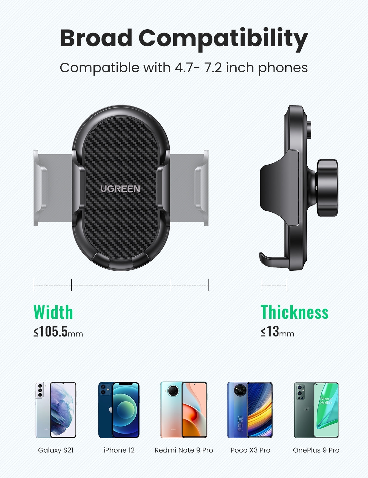 ugreen-20473-waterfall-shaped-suction-cup-phone-mount at www.mallsonline.com.au