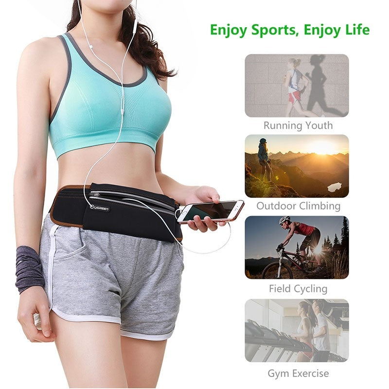 ugreen-sport-running-waist-pack-waterproof-belt-black-20818 at www.mallsonline.com.au