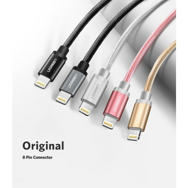 ugreen-30589-iphone-8-pin-to-usb2-0-sync-charging-cable-2m-gold at www.mallsonline.com.au