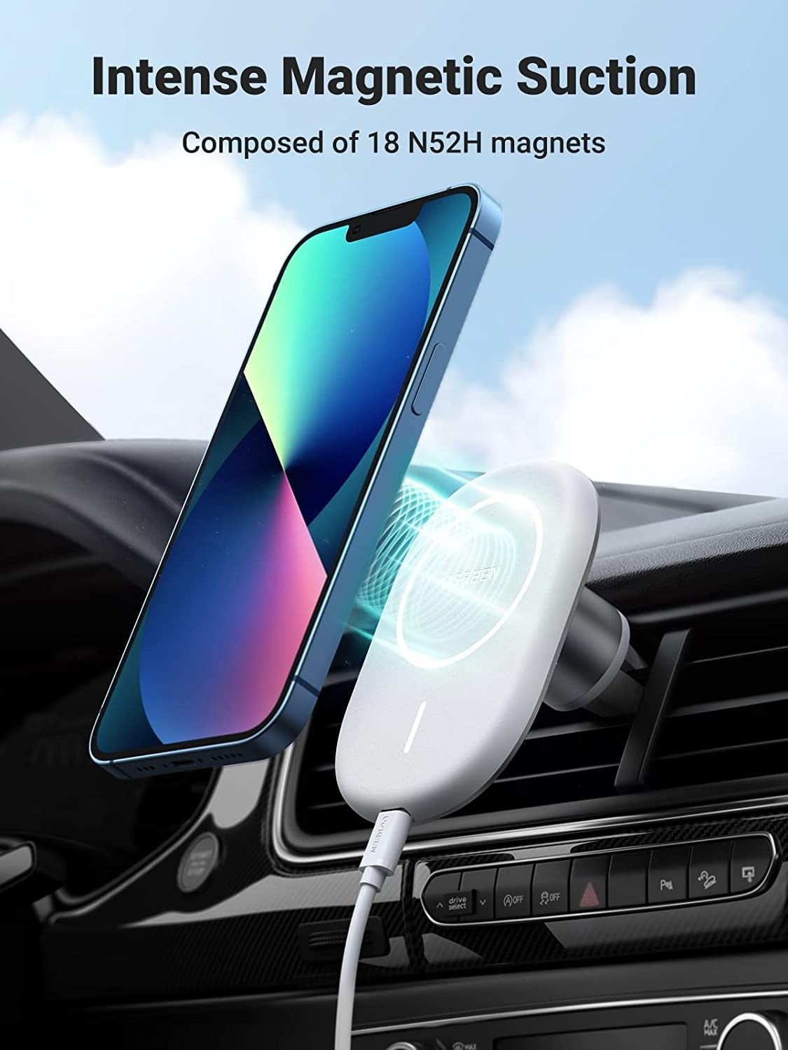 ugreen-40117-magnetic-wireless-car-charger at www.mallsonline.com.au