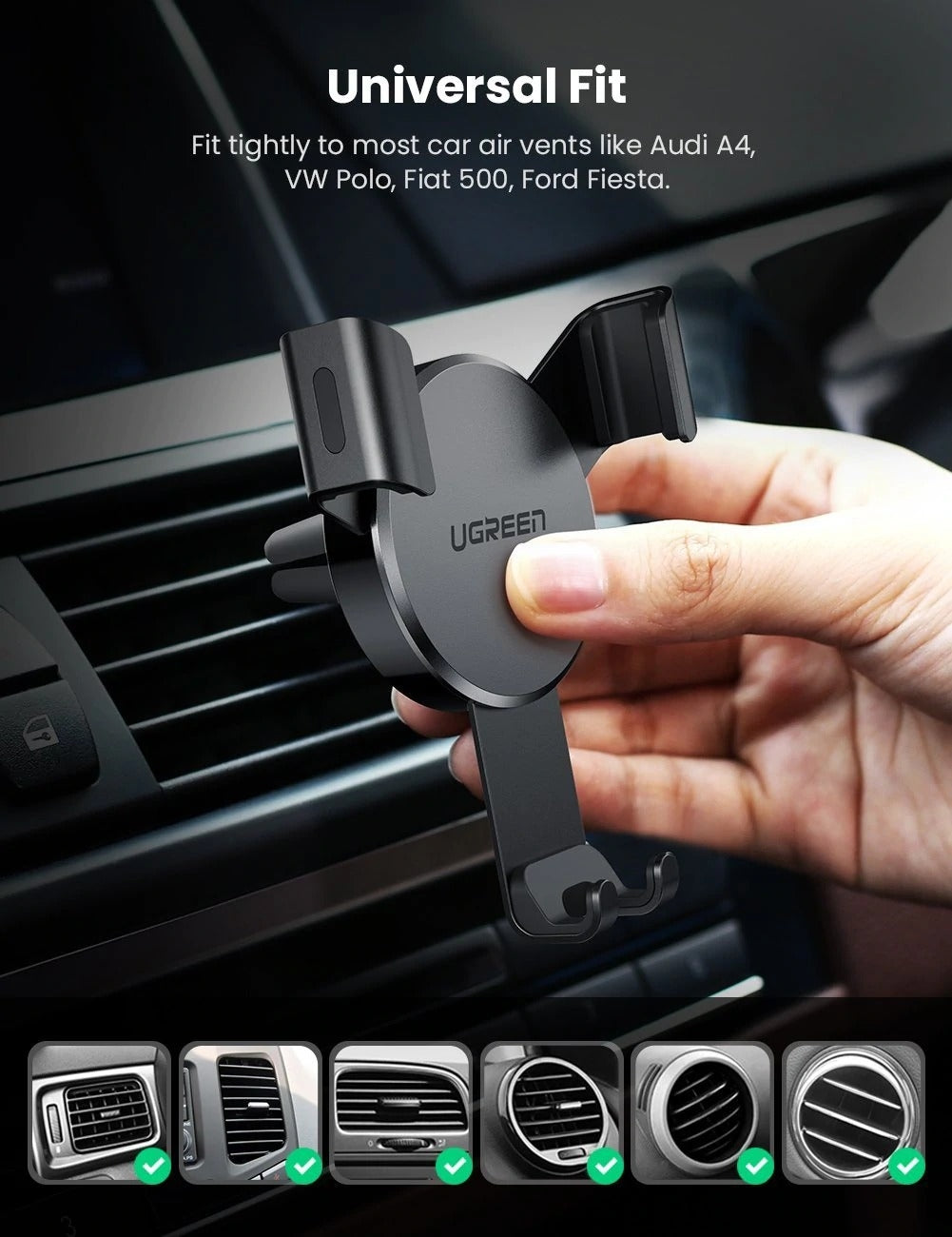 ugreen-50564-gravity-drive-car-mount at www.mallsonline.com.au