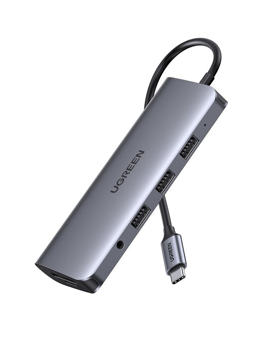 ugreen-usb-c-to-3-usb-3-0-a-hdmi-vga-rj45-gigabit-sd-tf-aux3-5mm-pd-converter-gray-with-pd-80133 at www.mallsonline.com.au