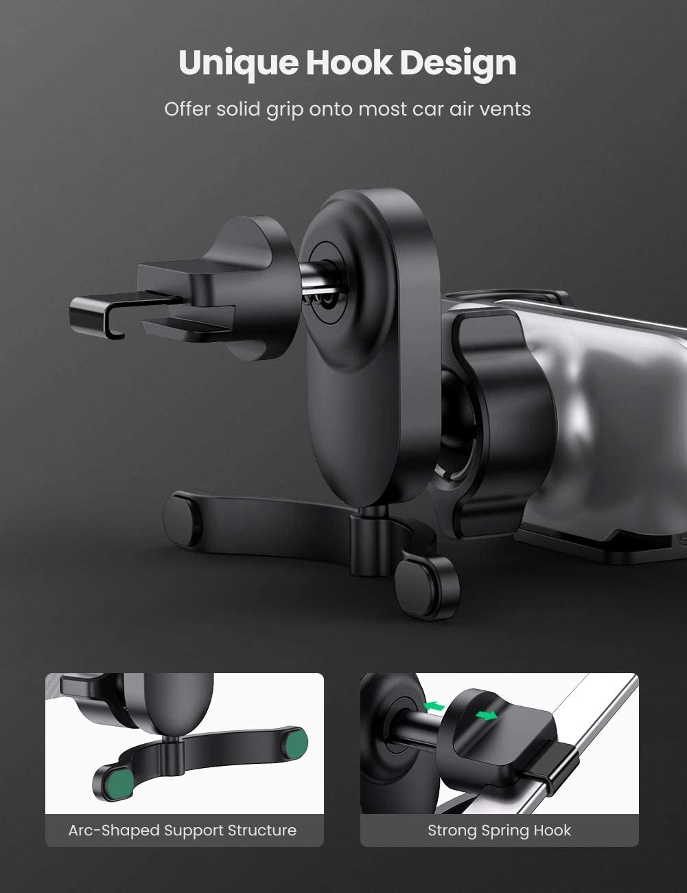 ugreen-80871-gravity-phone-holder-for-car-with-hook at www.mallsonline.com.au