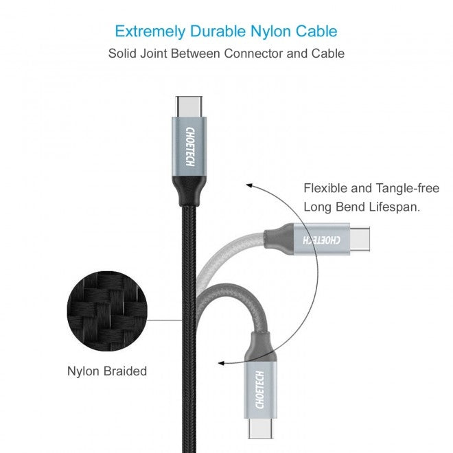 choetech-ac0007-102gy-usb-3-0-type-a-to-type-c-cable-2m at www.mallsonline.com.au