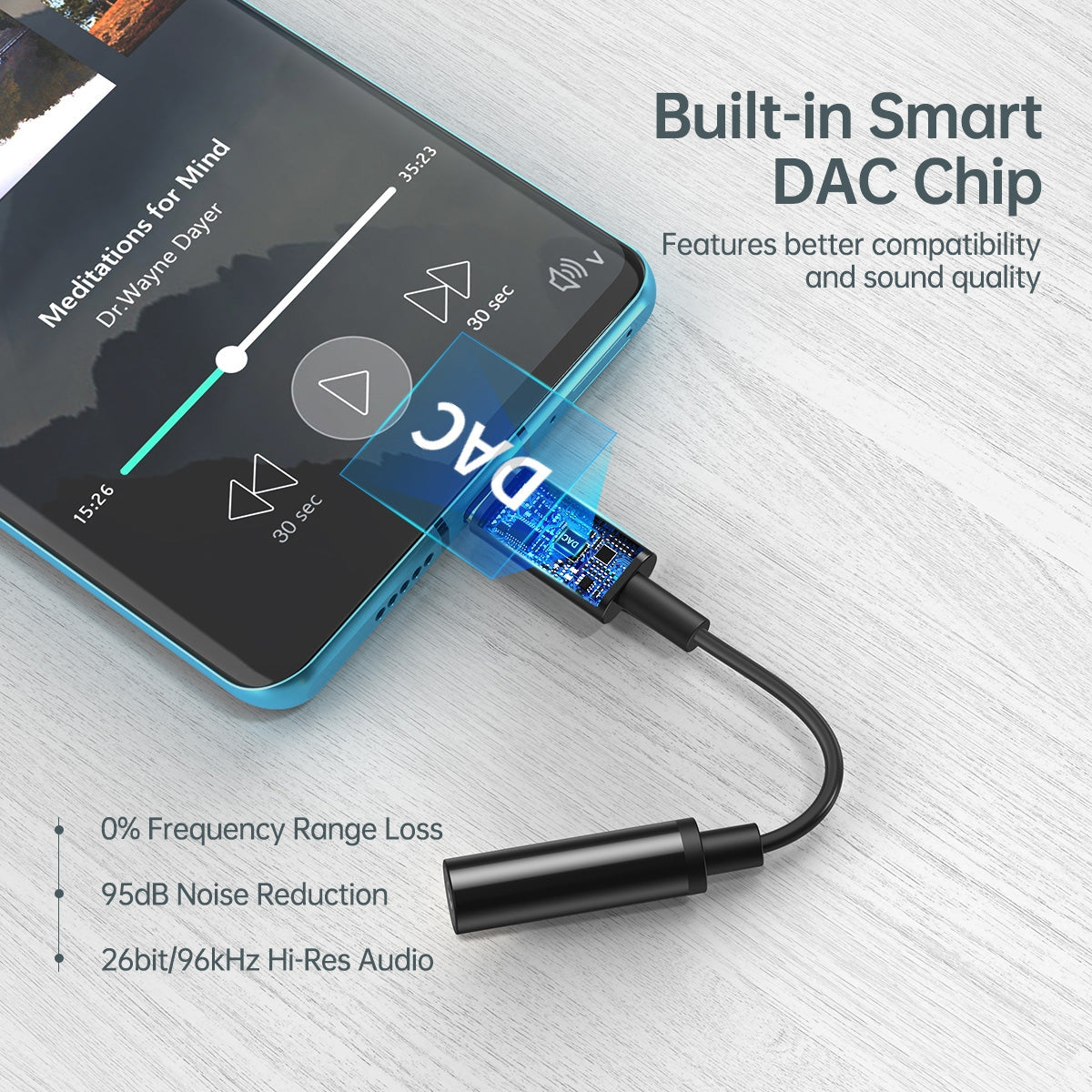 choetech-aux003-usb-c-to-3-5mm-headphone-adapter at www.mallsonline.com.au