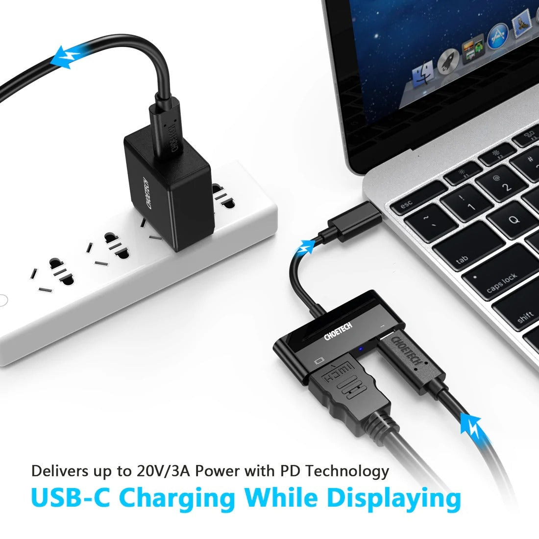 choetech-hub-m03-usb-c-to-hdmi-adapter4k-60hz-with-60w-pd-charging-port at www.mallsonline.com.au