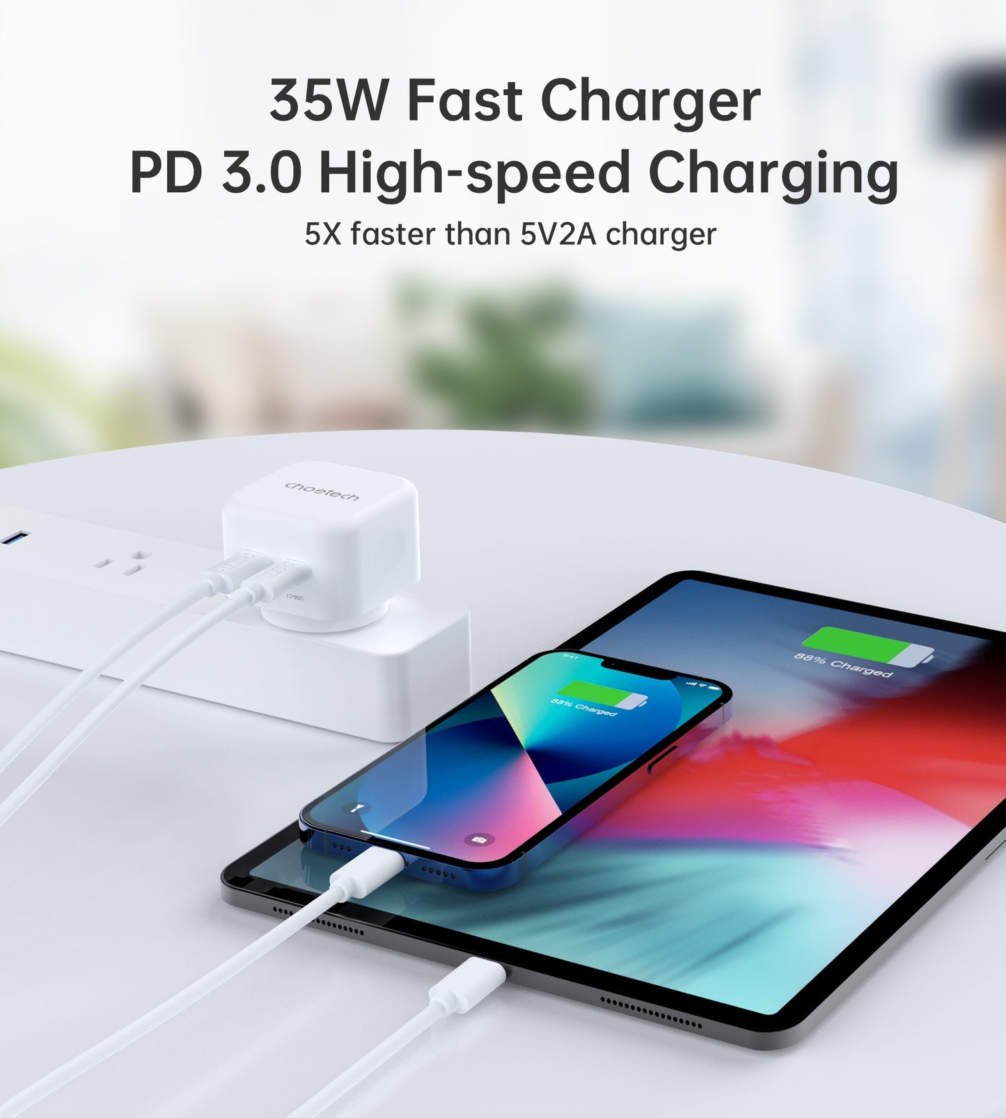 choetech-q5008-pd-35w-dual-usb-c-charger at www.mallsonline.com.au